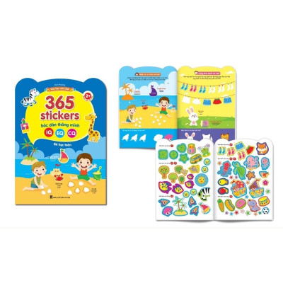 Sách - Combo Bóc Dán Thông Minh 365 (Dành Cho Trẻ Từ 2-6 Tuổi) - Giúp Bé Phát Triển IQ, EQ, CQ (Bộ 6 Cuốn)