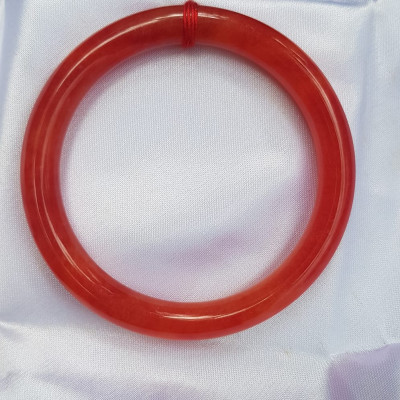 Vòng tay nữ đá Cẩm Thạch Đỏ Đẹp 53mm x cọng 7mm Nữ mệnh hỏa mệnh thổ 52kg - 58kg Hợp mệnh hợp công việc may mắn tốt đeo đẹp tay ạ