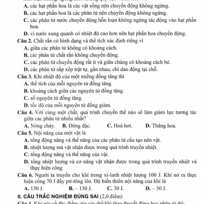 Đề Kiểm Tra, Đánh Giá Vật Lí 12 (Bám Sát SGK Kết Nối Tri Thức Với Cuộc Sống) - HA