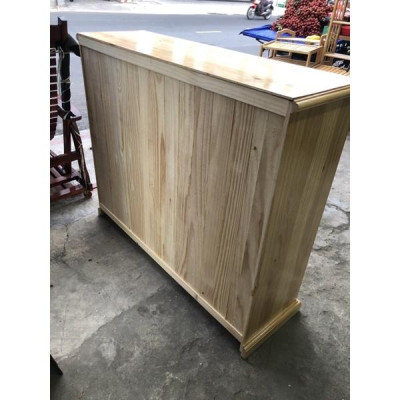 Tủ Đựng Giày Dép Thông Minh Cửa Lùa 4 Cánh Gỗ Thông 100% ( Ngang 1m2 )
