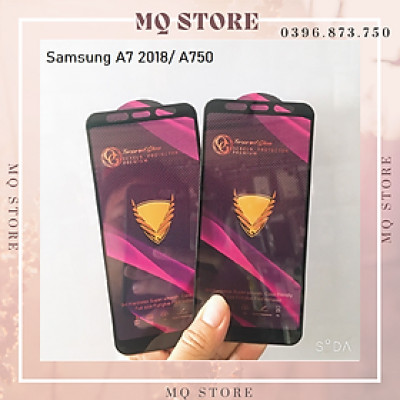 Kính cường lực full màn hình OG tím cao cấp dành cho Samsung A7 2018/ A750 ( hàng chính hãng)