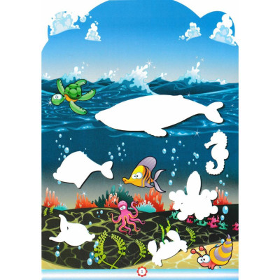 Sách - Bóc Dán Decal Thông Minh Sticker - Động Vật Biển - Hồng Ân