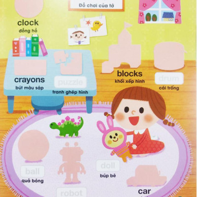 Bé Vui Học Tiếng Anh Cùng Sticker - First Words - Những Từ Vựng Đầu Tiên