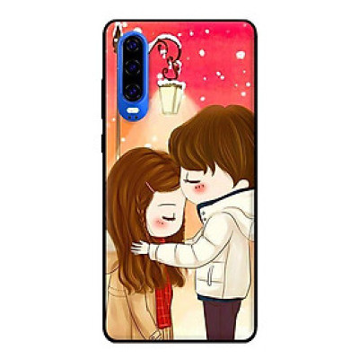 Ốp lưng in cho Huawei P30 mẫu Couple Ôm Nhau - Hàng chính hãng