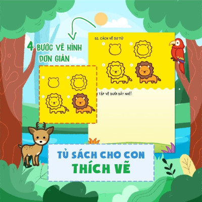 Sách - Dino Tập Vẽ - 4 Bước Vẽ Đơn Giản Động Vật - Megabook