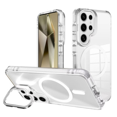 Ốp Lưng cho Samsung Galaxy S25 Ultra Trong Suốt Kiêm Giá Đỡ Raigor Inverse Rita Case Hỗ Trợ Sạc Không Dây Magnetic Viền Chống Sốc - Hàng chính hãng