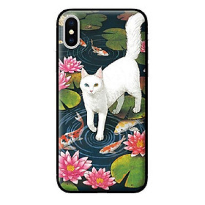 Ốp in cho iPhone XS Mèo Trắng - Hàng chính hãng