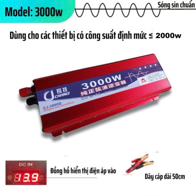 Bộ Kích Điện Inverter 12V-220V 3000W – Sóng Sin Chuẩn, Chạy Ổn Định, Loại Xịn Cao Cấp , đèn trang trí