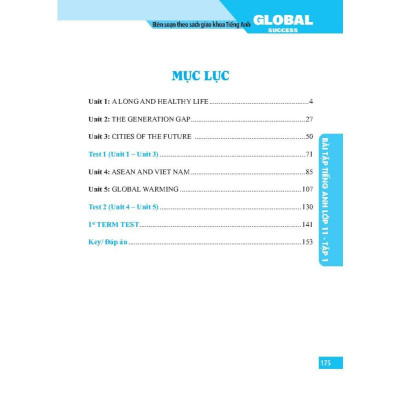 Sách - Global Success - Bài Tập Tiếng Anh Lớp 11 - Có Đáp Án - Tập 1 - Minh Thắng