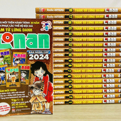 Truyện tranh Thám Tử Lừng Danh Conan Bản Nâng Cấp full 40 tập (kèm Book mark) + Tặng Lịch phát hành - Chang Book