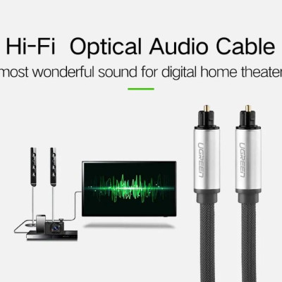 Ugreen UG10540AV108TK 2M màu Xám Dây cáp quang âm thanh 2 đầu dương - HÀNG CHÍNH HÃNG