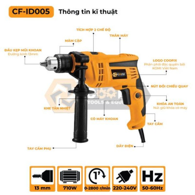 MÁY KHOAN ĐIỆN 710W CF-ID005 - COOFIX - HÀNG CHÍNH HÃNG