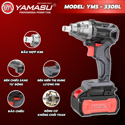 MÁY SIẾT ỐC  PIN 20V 4000MAH  330N YMS-BL330 YAMASU - HÀNG CHÍNH HÃNG