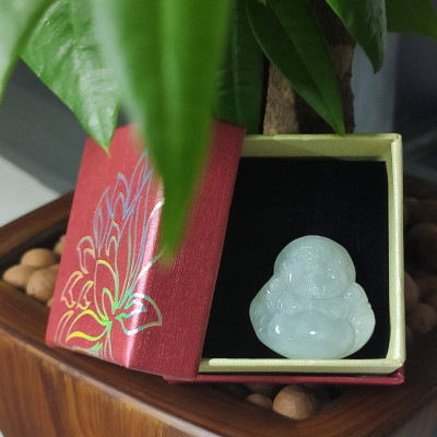 Mặt Dây Chuyền Đá Cẩm Thạch Phật Di Lạc Nhỏ 22mm CV0114