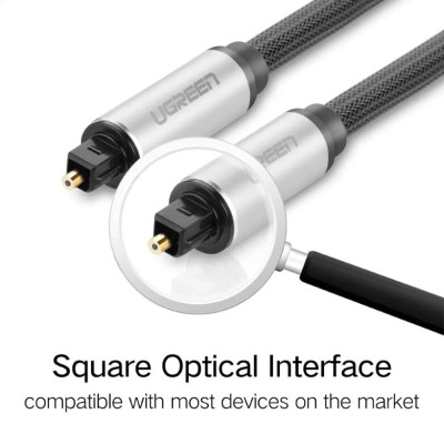 Ugreen UG10540AV108TK 2M màu Xám Dây cáp quang âm thanh 2 đầu dương - HÀNG CHÍNH HÃNG