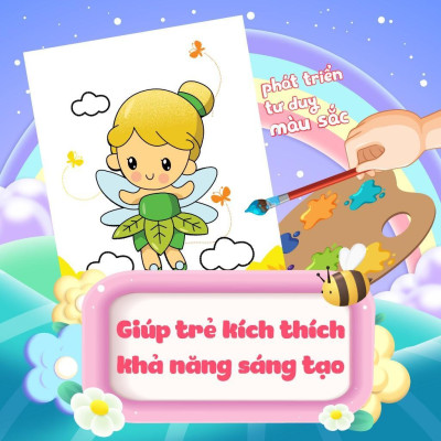 Sách - Tô Màu Diệu Kỳ - Cô Tiên Xinh (Hơn 40 Stickers) - Megabook