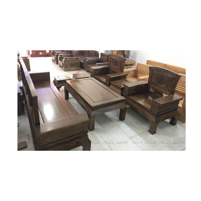 Bàn ghế Hoàng Cung gỗ sồi