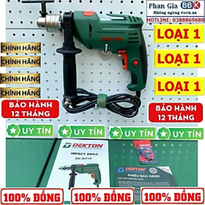 Máy khoan điện cầm tay Dekton DK-ID750 đầu 13ly,chuyên khoan sắt,gạch,gỗ,khoan cầm tay