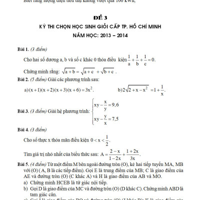 Siêu Tư Duy Luyện Đề Chuẩn Bị Kỳ Thi Học Sinh Giỏi Toán 9 - KV