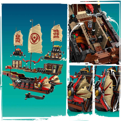 LEGO NINJAGO 71848 Đồ Chơi Lắp Ráp Thuyền Phiêu Lưu Ninjago (2387 chi tiết)