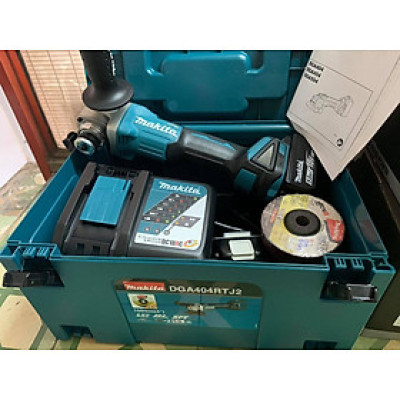 MÁY MÀI GÓC DÙNG PIN 18V (01 SẠC NHANH ,02 PIN 18V/ 5.0AH) MAKITA DGA404RTJ2 - HÀNG CHÍNH HÃNG