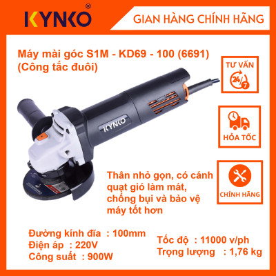 Máy mài 100 - KD69 (công tắc đuôi) cầm tay chính hãng Kynko # 6691
