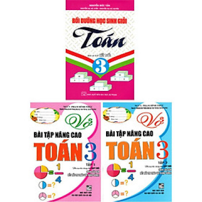 Sách Bồi dưỡng - Combo 3 cuốn: vở bài tập nâng cao toán 3 (Tập 1 và 2) + Bồi dưỡng HSG toán 3(bám sát sgk kết nối) (HA)