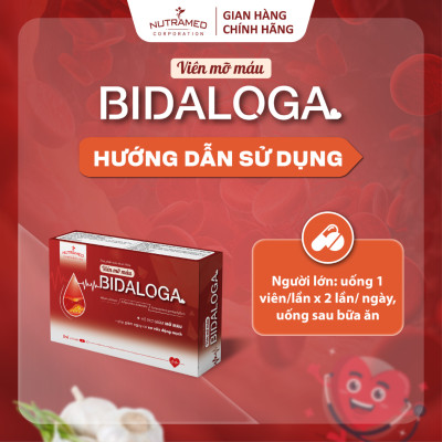 Viên uống Bidaloga hỗ trợ giảm mỡ máu, hạn chế xơ vữa động mạch (30 viên) - Nutramed
