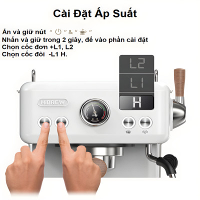 Máy pha cà phê Espresso chuyên nghiệp HiBREW H10 Plus Thương hiệu cao cấp Mỹ 1230W, Áp suất 20 Bar - Hàng Nhập Khẩu (Bảo Hành 12 Tháng)