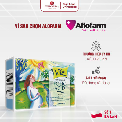 [Mua 2 tặng 1] Viên Uống Bà Bầu Folic Acid 400mcg Tablets | Giúp Bổ Sung Folic Acid - Nhập Khẩu Chính Hãng