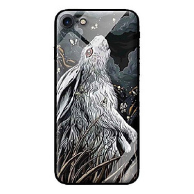 Ốp lưng kính cường lực cho iPhone 8 Thỏ Trắng - Hàng chính hãng