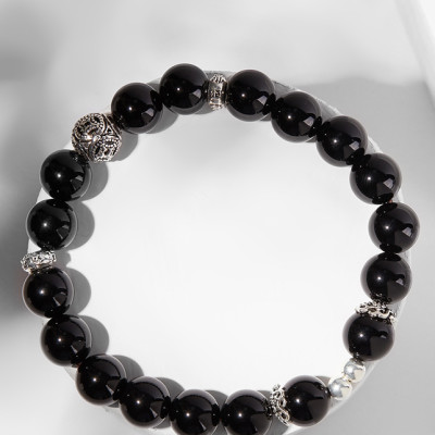 Vòng tay đá thiên thach phối đồng tiền Ngọc Quý Gemstones