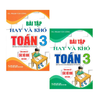 Sách - Combo Bài Tập Hay Và Khó Toán Lớp 3 - Tập 1 + Tập 2 (Dùng Chung Cho Các Bộ SGK Hiện Hành)HA-M
