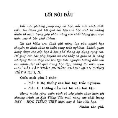 Câu Hỏi Và Bài Tập Trắc Nghiệm Tiếng Việt Lớp 5 Tập 2