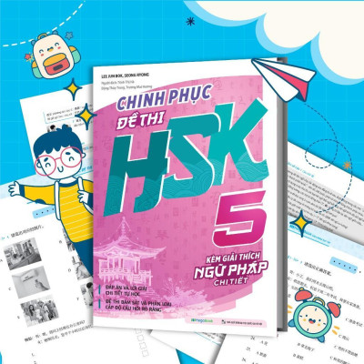 Sách - Chinh Phục Đề Thi HSK 3 + HSK 4 + HSK 5 - Kèm Giải Thích Ngữ Pháp Chi Tiết - Combo 3 Cuốn - Megabook