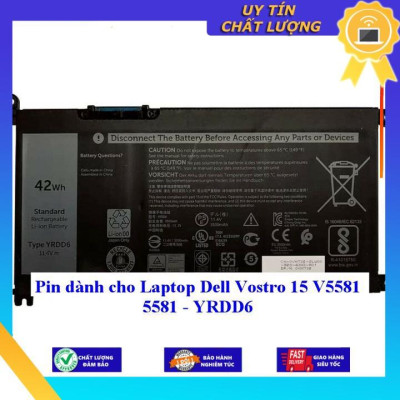 Pin dùng cho Laptop Dell Vostro 15 V5581 5581 YRDD6 - Hàng Nhập Khẩu New Seal