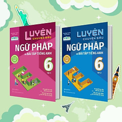 Sách - Luyện Chuyên Sâu Ngữ Pháp Và Bài Tập Tiếng Anh Lớp 6 - Combo 2 Tập - Megabook