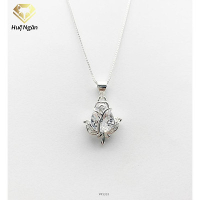 Dây chuyền bạc 925 Huệ Ngân - Hoa Hồng Tình Yêu PP1333