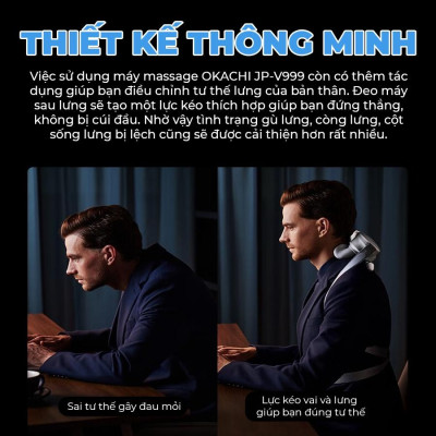 Máy Massage Cổ Vai Gáy Cao Cấp OKACHI JP-V999