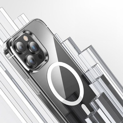 Ốp lưng trong cho iPhone 15 Pro Max / 15 Pro hiệu Likgus Crystal sạc nam châm từ tính, chống ố vàng, bảo vệ camera - Hàng nhập khẩu