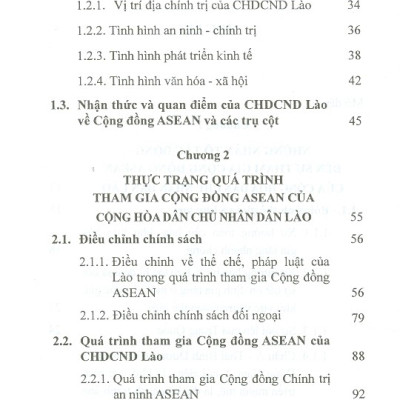 Quá Trình Tham Gia Cộng Đồng Asean Của Cộng Hòa Dân Chủ Nhân Dân Lào
