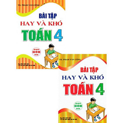 Sách - Combo Bài Tập Hay Và Khó Toán 4 - Tập 1 + Tập 2 (Dùng Chung Cho Các Bộ SGK Hiện Hành) (Bộ 2 Cuốn) - HA