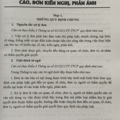 Quy Trình Xử Lý Đơn Khiếu Nại, Đơn Tố Cáo, Đơn Kiến Nghị, Phản Ánh, Tiếp Công Dân