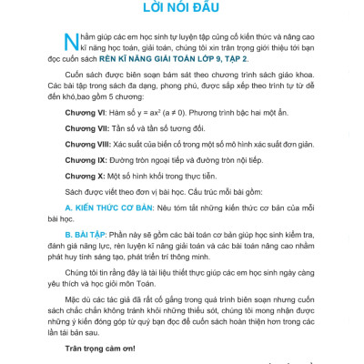 Rèn Kĩ Năng Giải Toán Lớp 9 (Theo Chương Trình GDPT Mới) (ML)