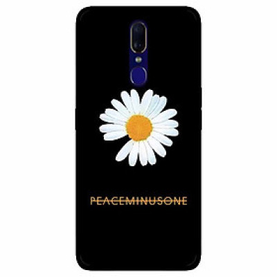 Ốp lưng in cho Oppo F11 Mẫu Cúc To Nền Đen