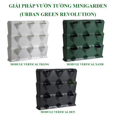 KHUNG TRỒNG RAU SẠCH ĐỨNG TẠI NHÀ CỦA CHÂU ÂU (3 khung xếp chồng lên nhau với 9 lỗ trồng và 1 khay chứa nước) dễ dàng lắp đặt và di chuyển. Không kèm hệ thống tưới nhỏ giọt