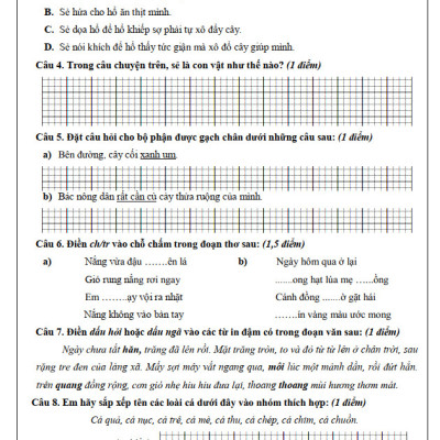 Đề Kiểm Tra Tiếng Việt 4 - Tập 2