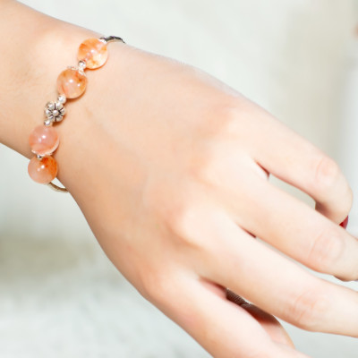 Vòng phong thủy Thạch anh tóc đỏ thiên nhiên BlackMount #VT010