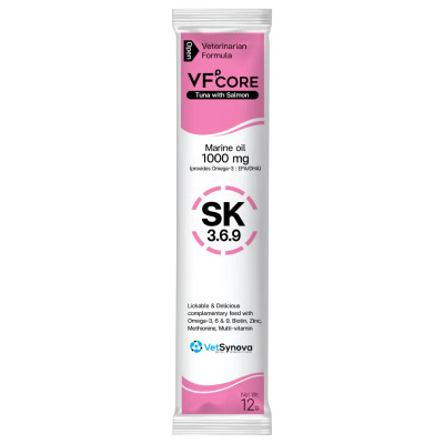 Súp thưởng chức năng VF Core SK dưỡng lông và da cho chó mèo gói 12g