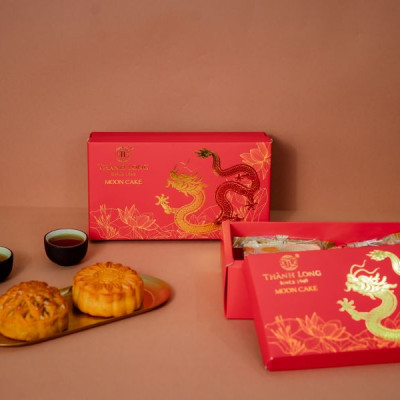 Hộp bánh trung thu 2 bánh 2 trứng 220g - Combo G - Thành Long (440g) - VIỆT NAM